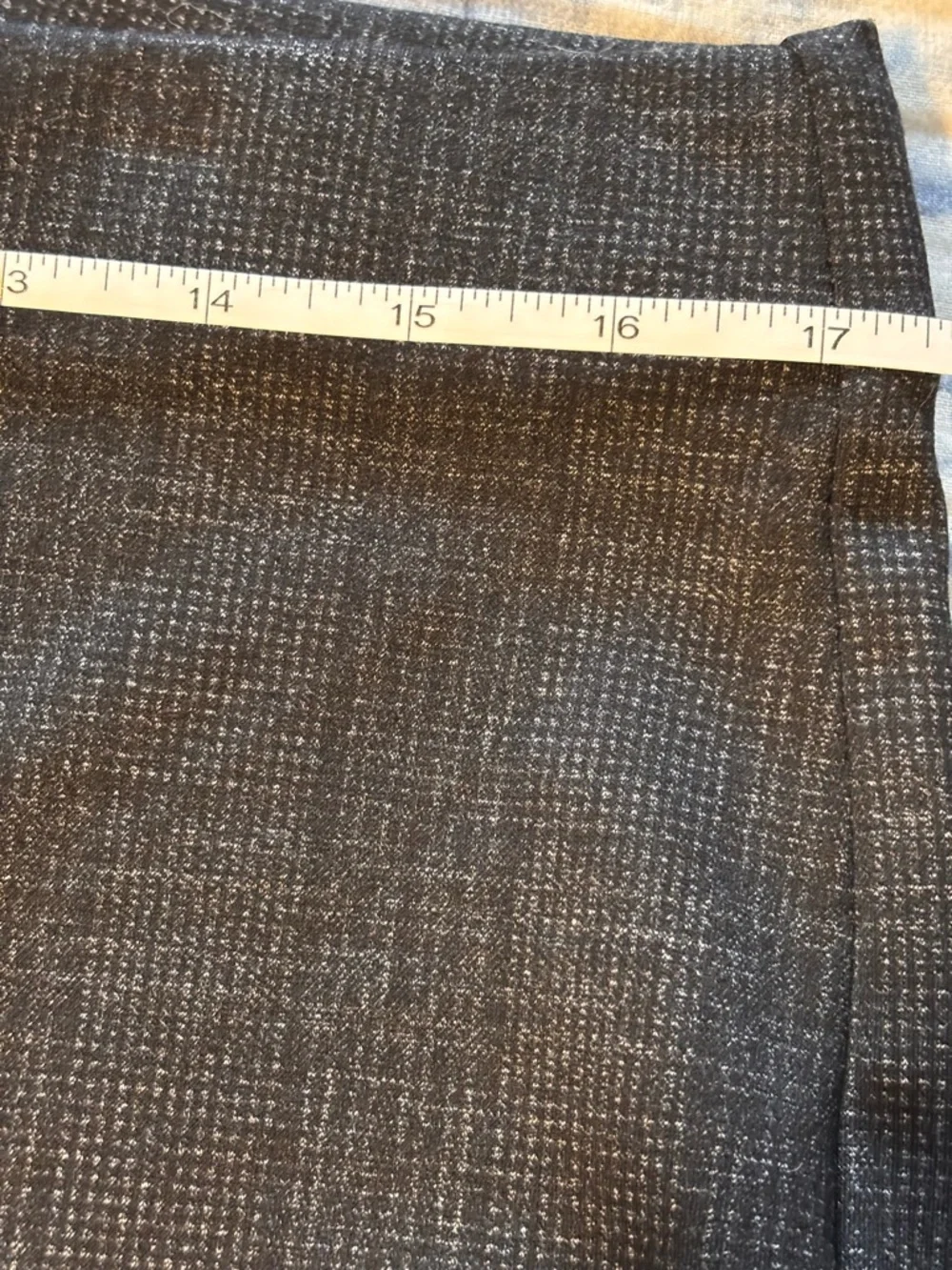 🌸 Nanette Lepore Plaid Charcoal Pull On Pants Size Large Office Career Casual